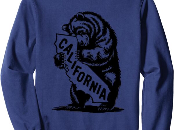 California strong grizzly bear hugging california sweatshirt