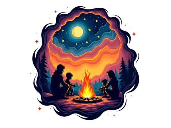 Trendy retro camping graphics t-shirt design jpeg & png designs – download instantly