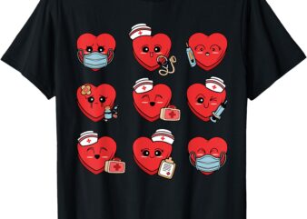 Candy Conversation Heart Nurse Valentine Nursing Men Women T-Shirt