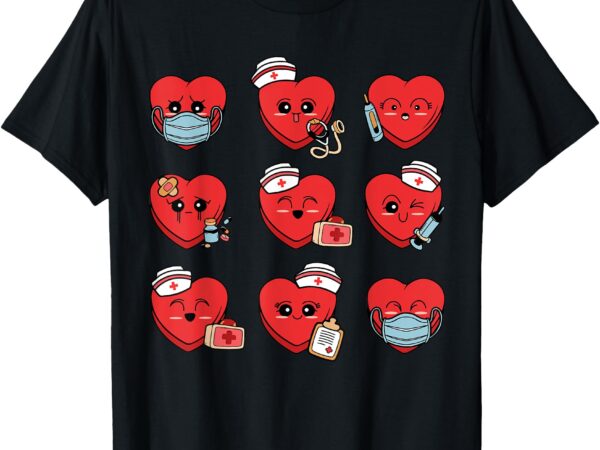 Candy conversation heart nurse valentine nursing men women t-shirt