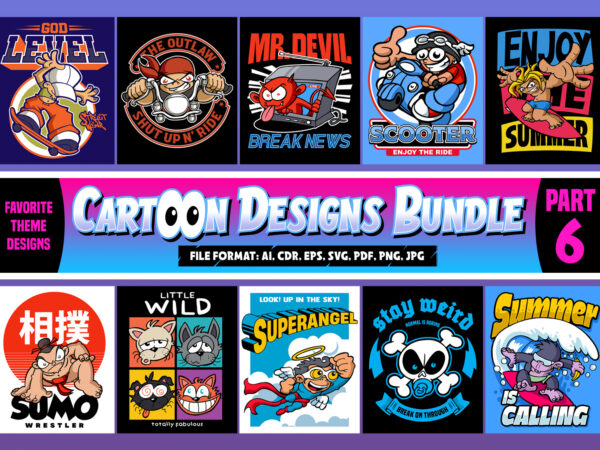 Cartoon designs bundle part 6