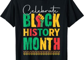 Celebrate Black History Month T-Shirt for Men Women Kids T-Shirt