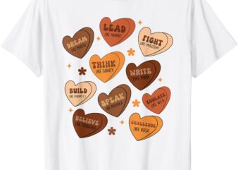 Celebrating Black History with Educated Leader Hearts Women T-Shirt