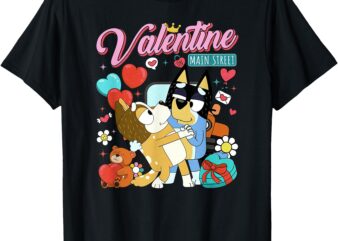 Chili and Bandit, Blue dog valentine, valentine on main st T-Shirt