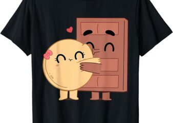 Choco And Pancake Valentines Cute Romantic Couple Lover T-Shirt