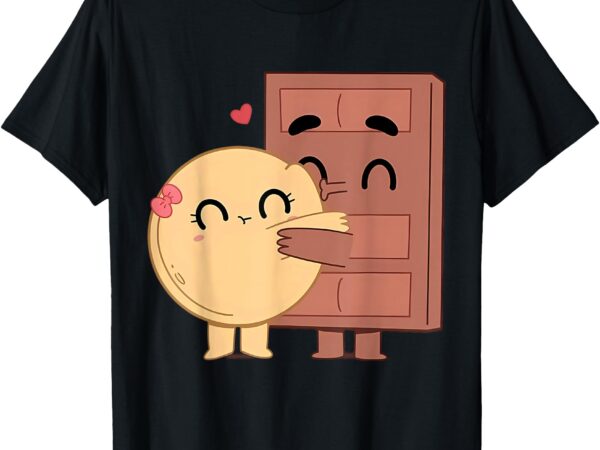 Choco and pancake valentines cute romantic couple lover t-shirt