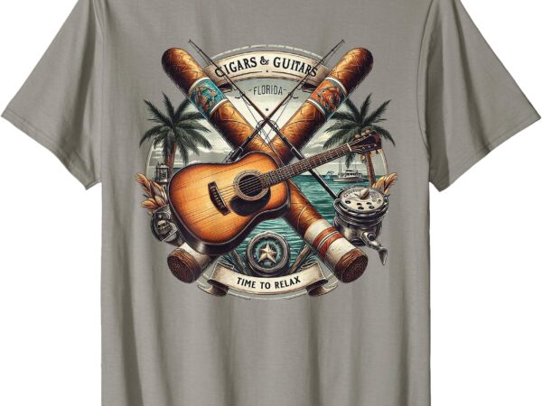 Cigars & guitars florida t-shirt