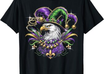 Colorful Eagle Design for Mardi Gras Party Celebrations T-Shirt