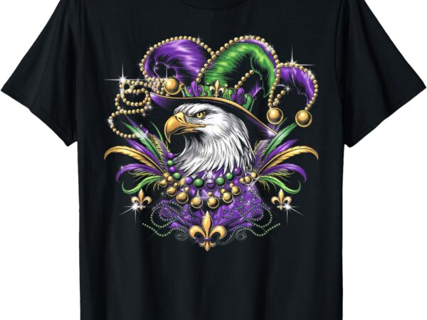 Colorful eagle design for mardi gras party celebrations t-shirt