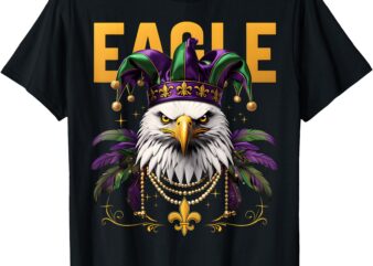 Cool Face Eagles with Mardi Gras Sunglass Eagles Cheer Fly T-Shirt