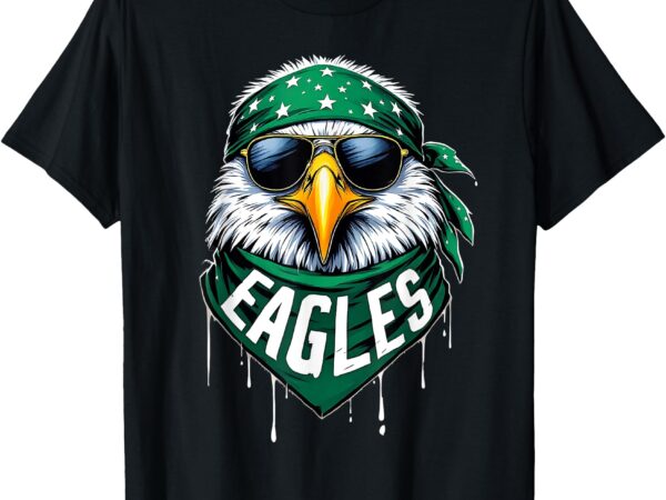 Cool face eagles with sunglasses vintage eagles t-shirt