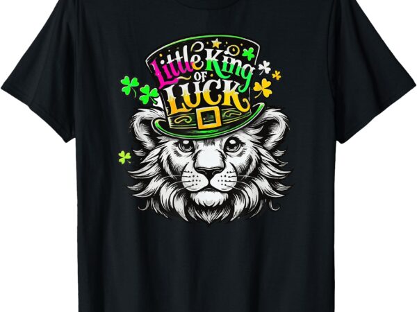 Cool little king of luck st. patrick’s day lucky irish lion t-shirt