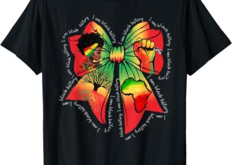 Coquette Bow Black History Is American Patriotic African T-Shirt