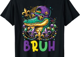 Mardigator Alligator Bruh Mardi Gras