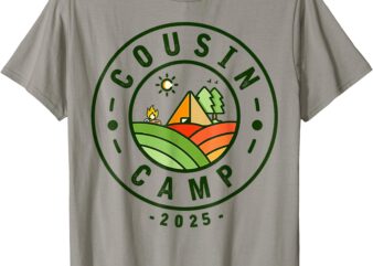 Cousin Camp 2025 Camping Tribe Summer Vacation T-Shirt