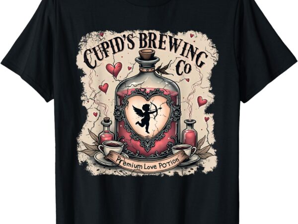 Cupid’s brewing co love potions funny valentine t-shirt