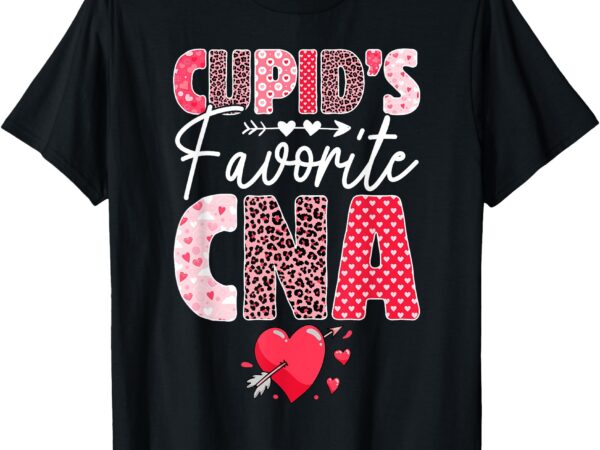 Cute cupid’s favorite cna nurse hearts valentine’s day women t-shirt