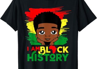 Cute I Am Black History African Boy Little Melanin Prince T-Shirt