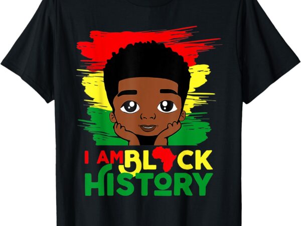 Cute i am black history african boy little melanin prince t-shirt