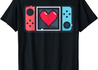 Cute Pixel Heart Gamer Valentine’s Day T for Men Women T-Shirt