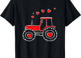 Cute Valentine Tractor Truck Baby Toddler Farm T-Shirt