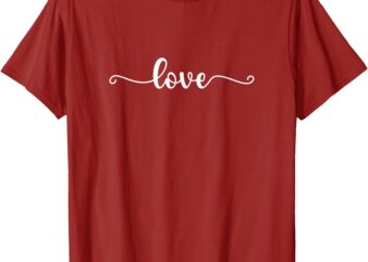 Cute Valentine’s Love Letter Print Men Women Valentines Day T-Shirt