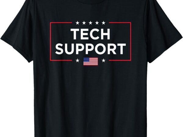 D.o.g.e doge funny tech support us american flag t-shirt