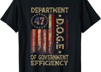 DOGE Department Of Government Efficiency 47th American Flag T-Shirt