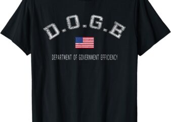 DOGE Department Of Government Efficiency US American Flag T-Shirt