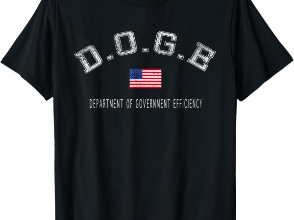 Doge department of government efficiency us american flag t-shirt