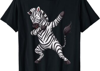 Dabbing Zebra African Zookeeper Safari Animals Lover Kids T-Shirt