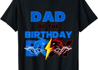 Dad Of The Birthday Boy Hedgehog Family Matching Bday Party T-Shirt