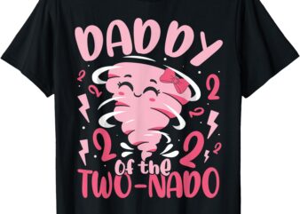 Daddy of the Two-nado Tornado Theme 2nd Birthday Party Kids T-Shirt