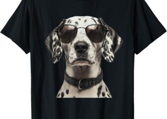 Dalmatian Dog Doggy wearing Sunglasses Graphic T-Shirt