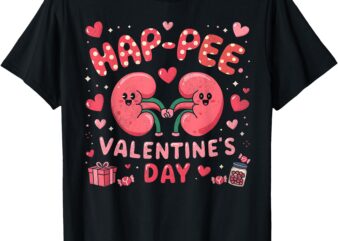 Dialysis Nurse Hap-pee Valentine’s Day Kidney Urology Nurse T-Shirt