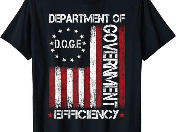 Doge department of government efficiency us flag doge t-shirt