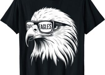 Eagles Face With Sunglasses Vintage Eagle Eyes Bird Lover T-Shirt