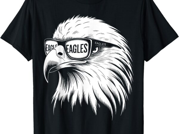 Eagles face with sunglasses vintage eagle eyes bird lover t-shirt