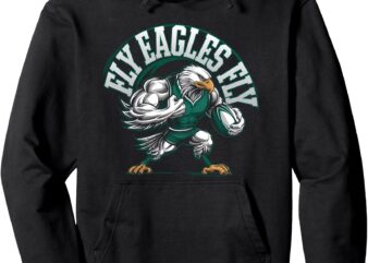 Eagles Fly Vintage Eagles Flying Bird Funny Let’s Hunt Pullover Hoodie