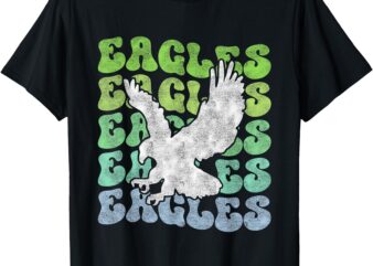 Eagles Fly Vintage Eagles Flying Bird Lover Inspirational T-Shirt