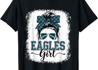 Eagles Girl Shirt For Men Women Messy Bun Lover T-Shirt