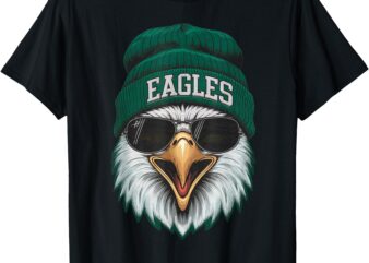 Cool Face Eagles with Sunglasses Vintage Funny Eagles T-Shirt