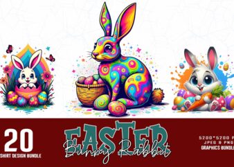 Easter Sunday Bunny Rabbit t-shirt design bundle