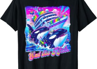 Eat the Rich Whale 90s Orca Yacht T-Shirt