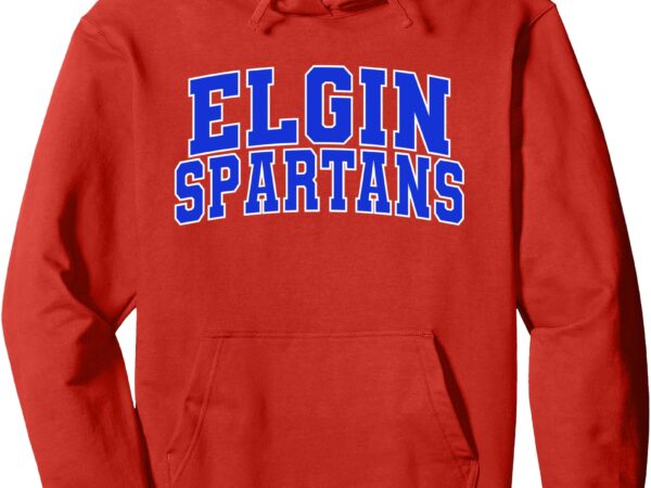 Elgin community college apparel sports fan pullover hoodie vector clipart