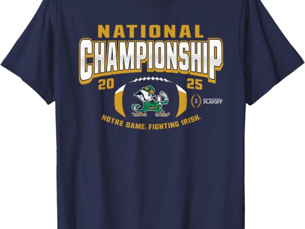 Elite authentics notre dame fighting irish 2025 cfp national championship navy t-shirt