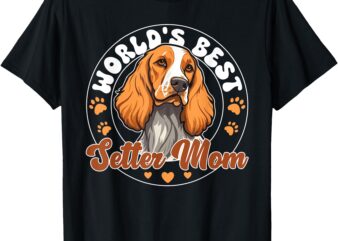 English Red and White Setter World’s Best Setter Mom T-Shirt