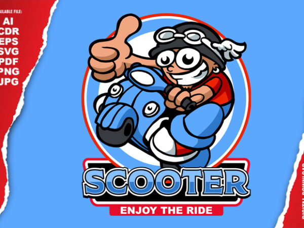 Enjoy scooter vector clipart