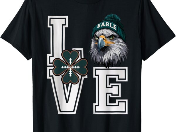 Funny cool face eagle with hat t-shirt