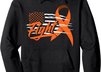 Fight Kidney Cancer Awareness Ribbon Support Pullover Hoodie